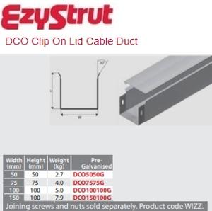 METAL DUCT & CLIP ON LID 150X100MM 2.4MT