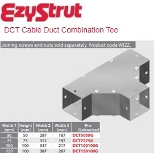 METAL DUCT COMBINATION TEE 100X100MM GAL