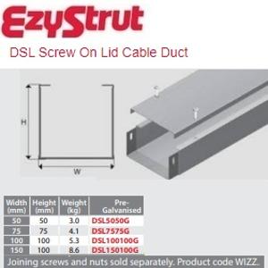 METAL DUCT & SCREW ON LID 75X75MM 2.4M