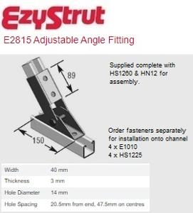 ADJUSTABLE ANGLE FITTING KIT HDG