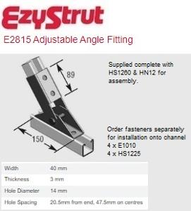 ADJUST ANGLE FITTING HDG C/W BOLT & NUT ADJUST ANGLE FITTING HDG C/W BOLT & NUT