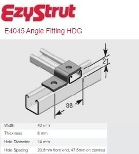 BRACKET Z FITTING TWO HOLE HDG