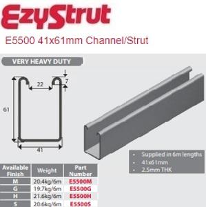 STRUT HEAVY DUTY 62 X 41MM MILLED 6MTR