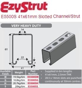 SLOTTED STRUT 61X41MM H/DUTY 6MTR GAL