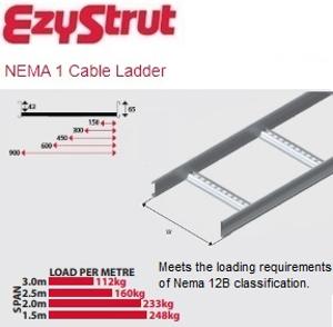 NEMA 1 CABLE LADDER 150MM 6MTR ALUMINIUM