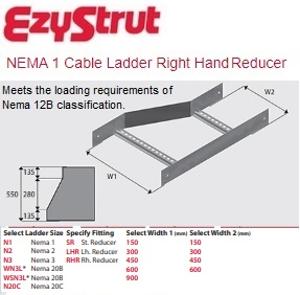 NEMA 1 RIGHT HAND REDUCER 600-450MM HDG NEMA 1 RIGHT HAND REDUCER 600-450MM HDG
