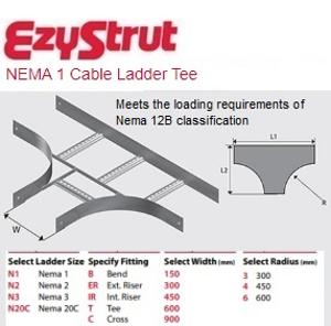 CABLE LADDER TEE NEMA 1 300 300R ALUMINI CABLE LADDER TEE NEMA 1 300 300R ALUMINI