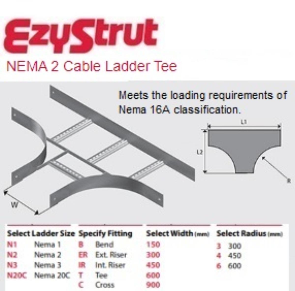 NEMA 2 TEE 300MM 300 RADIUS HDG