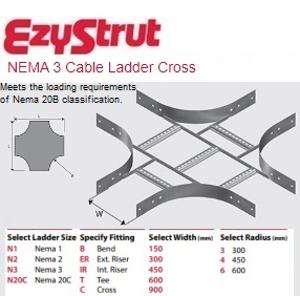 NEMA 3 CROSS 600MM 450 RADIUS ALUMINIUM NEMA 3 CROSS 600MM 450 RADIUS ALUMINIUM