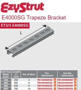ET3/5 E4000 TRAPEZE BRACKET 150 HDG 263M ET3/5 E4000 TRAPEZE BRACKET 150 HDG 263M