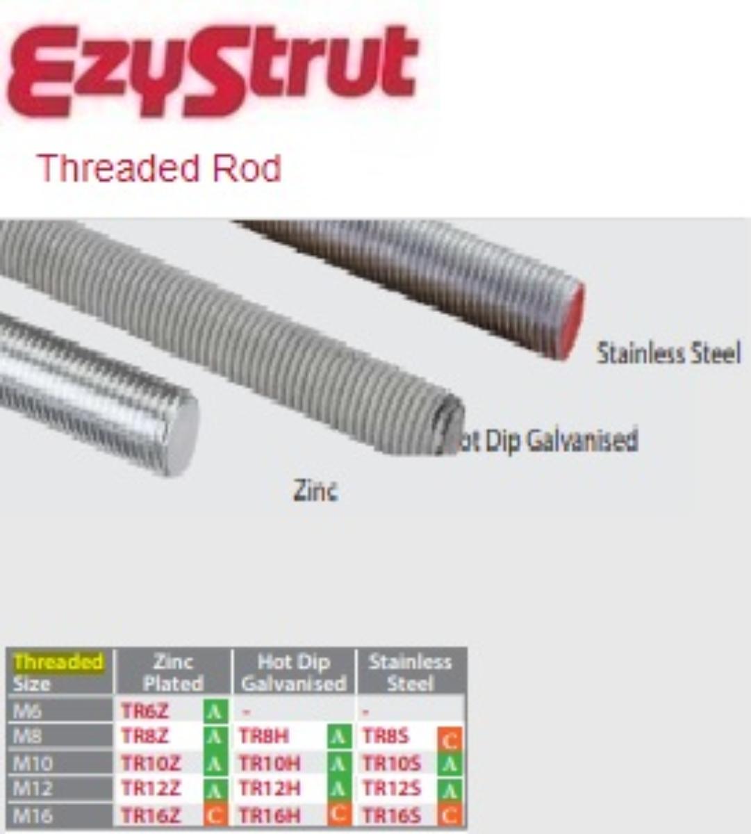 THREADED ROD M12 3MTRS STAINLESS STEEL