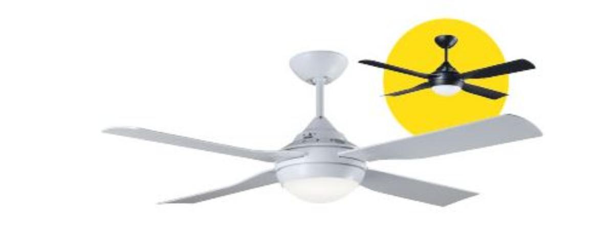 C/FAN QUINTON 48IN 1220MM AC + LGT WHT