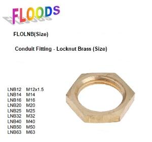 BRASS LOCK NUT M20 X 1.5