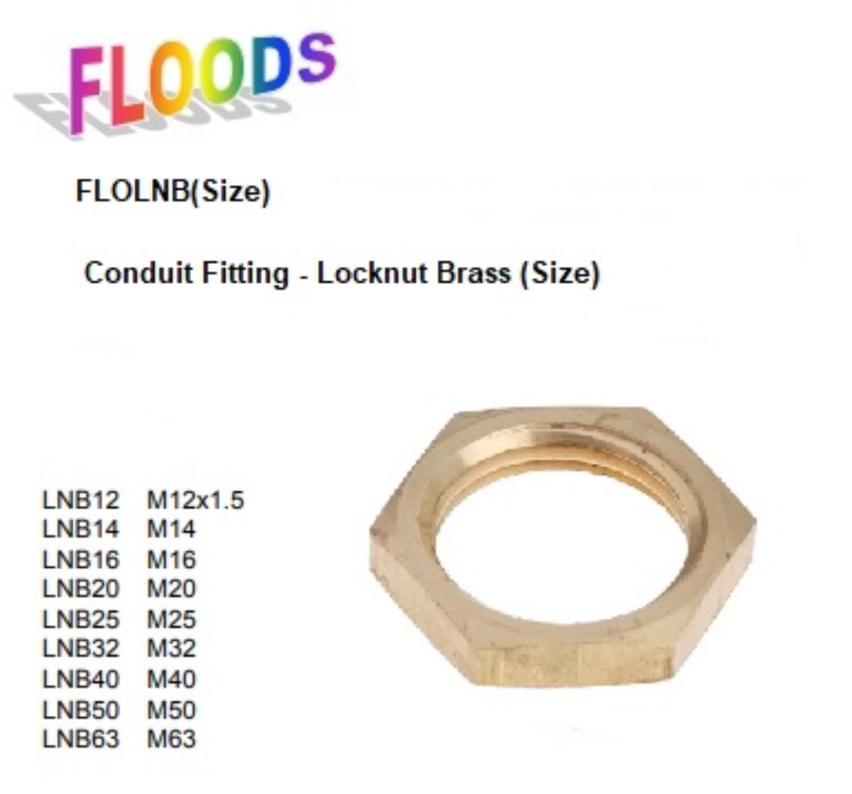 BRASS LOCK NUT M25 X 1.5