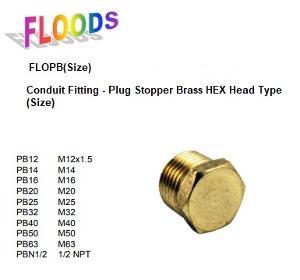 BRASS HEXAGON PLUG M16