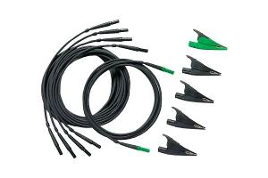 TEST LEADS ALLIGATOR CLIPS 4 BLK 1 GRN TEST LEADS ALLIGATOR CLIPS 4 BLK 1 GRN