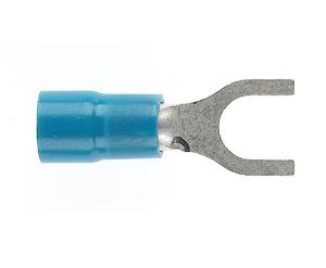 INSULAT FORK LUG S/G BLUE 4MM STUD 100PK