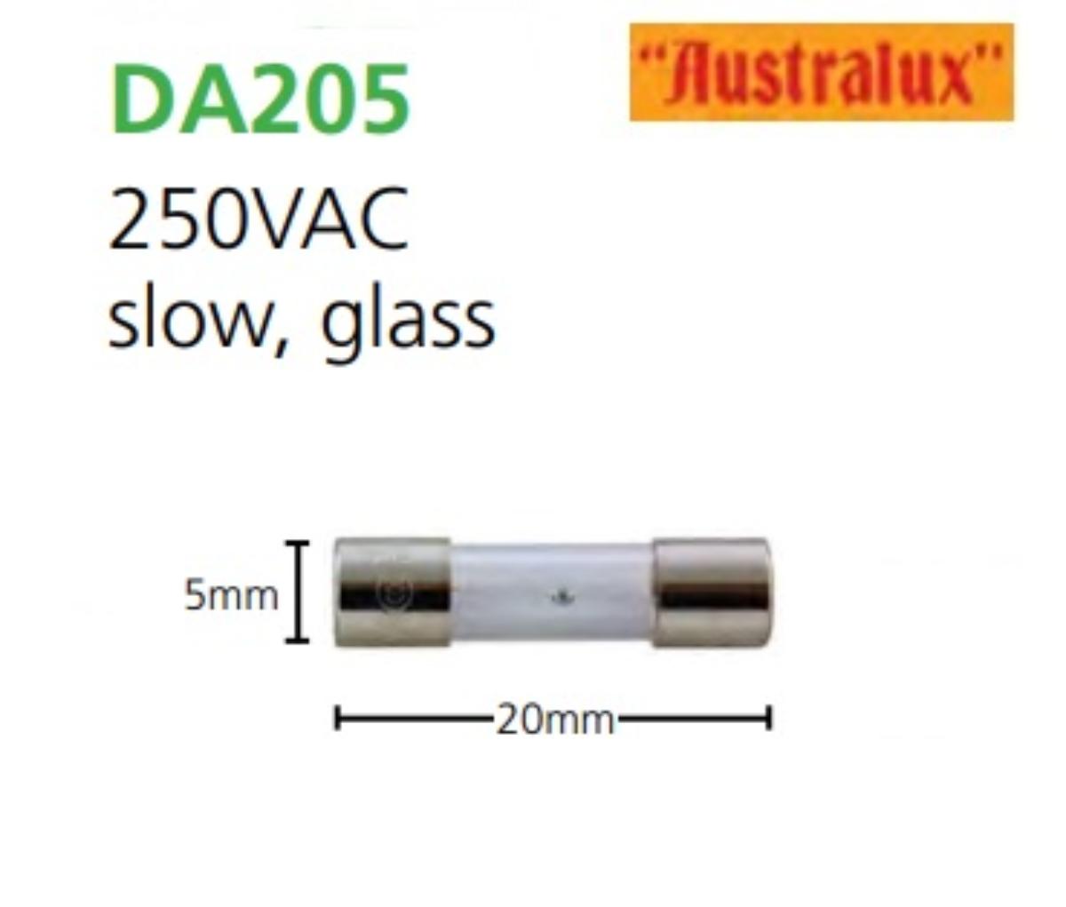 M205 GLASS FUSE SLOW 250V 2.5A 20X5MM