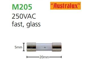 M205 GLASS FUSE FAST 250V 6.3A 20X5MM M205 GLASS FUSE FAST 250V 6.3A 20X5MM