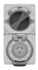 COMBINATION SWITCHED SOCKET IP66 20A 250 COMBINATION SWITCHED SOCKET IP66 20A 250