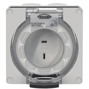 SOCKET IP66 15A 32V 2 PIN POLARISED SOCKET IP66 15A 32V 2 PIN POLARISED