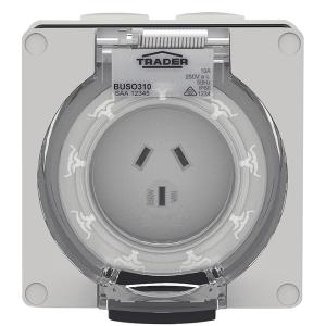 SOCKET IP66 10A 250V 3 FLAT PIN SOCKET IP66 10A 250V 3 FLAT PIN