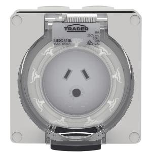 SOCKET IP66 10A 250V 2 FLAT & 1 ROUND PI SOCKET IP66 10A 250V 2 FLAT & 1 ROUND PI