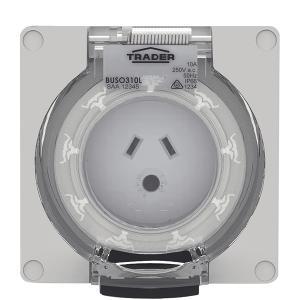 SOCKET IP66 10A 250V 2 FLAT & 1 ROUND PI SOCKET IP66 10A 250V 2 FLAT & 1 ROUND PI