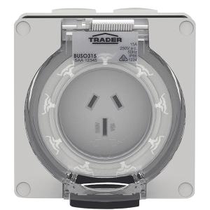SOCKET IP66 15A 250V 3 FLAT PIN SOCKET IP66 15A 250V 3 FLAT PIN