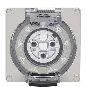 SOCKET IP66 20A 250V 3 ROUND PIN LESS EN SOCKET IP66 20A 250V 3 ROUND PIN LESS EN