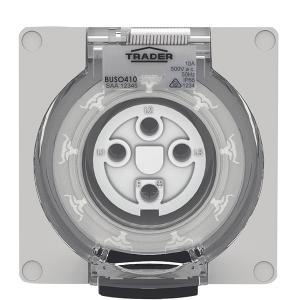 SOCKET IP66 10A 500V 4 PIN LESS ENCLOSUR SOCKET IP66 10A 500V 4 PIN LESS ENCLOSUR