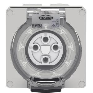 SOCKET IP66 20A 500V 4 PIN SOCKET IP66 20A 500V 4 PIN