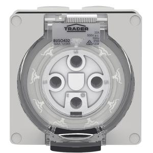 SOCKET IP66 32A 500V 4 PIN SOCKET IP66 32A 500V 4 PIN