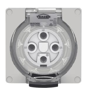 SOCKET IP66 50A 500V 4 PIN LESS ENCLOSUR SOCKET IP66 50A 500V 4 PIN LESS ENCLOSUR