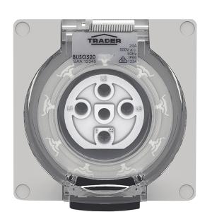 SOCKET IP66 20A 500V 5 PIN LESS ENCLOSUR SOCKET IP66 20A 500V 5 PIN LESS ENCLOSUR