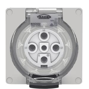 SOCKET IP66 32A 500V 5 PIN LESS ENCLOSUR SOCKET IP66 32A 500V 5 PIN LESS ENCLOSUR