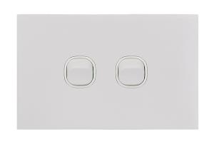 CLOUD LEOP SWITCH HORIZ 2G 20A MATT WHT CLOUD LEOP SWITCH HORIZ 2G 20A MATT WHT