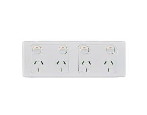 COUGAR QUAD GPO 4G 10A FLUSH + BKT WHITE COUGAR QUAD GPO 4G 10A FLUSH + BKT WHITE