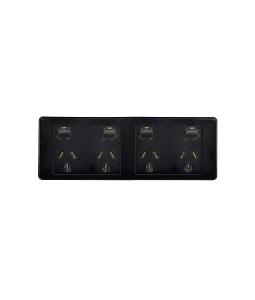 COUGAR QUAD GPO 4G 10A FLUSH + BKT BLACK COUGAR QUAD GPO 4G 10A FLUSH + BKT BLACK