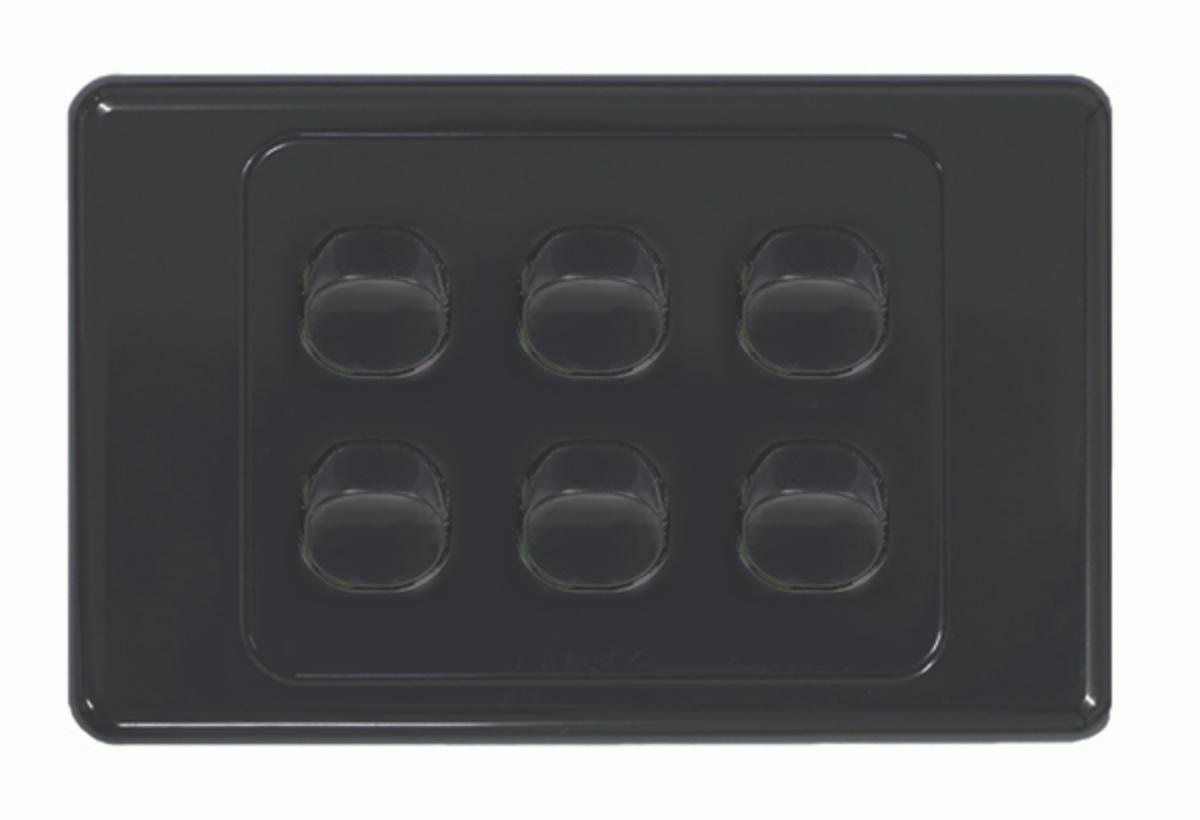 COUGAR SWITCH HORIZ 6G 16A BLACK