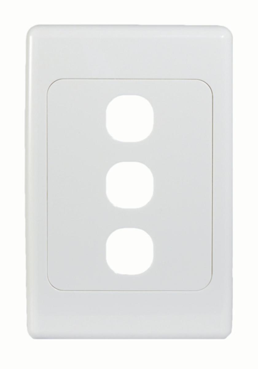 COUGAR SWITCH PLATE LESS MECH VERT 3G WH