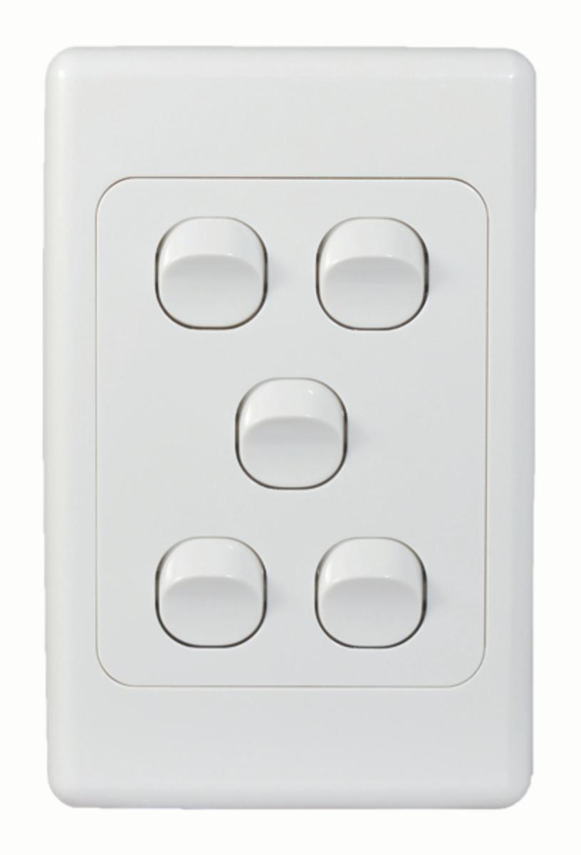 COUGAR SWITCH VERTICAL 5G 16A WHITE