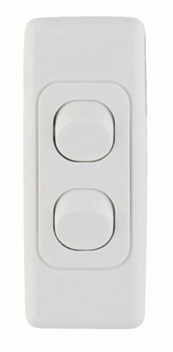 COUGAR ARCH SWITCH VERTICAL 2G 16A WHITE