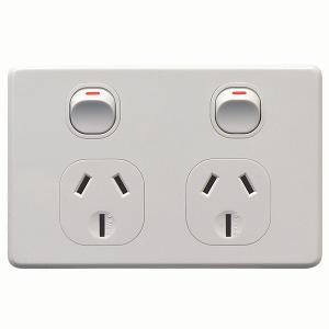 THRIFTEE DOUBLE GPO 15A S/P WHITE THRIFTEE DOUBLE GPO 15A S/P WHITE