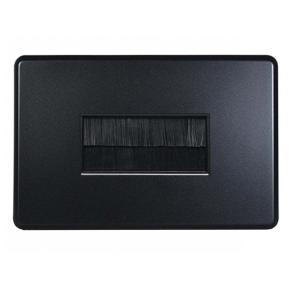 BRUSH CABLE MANAGEMENT FLUSH PLATE MT BK BRUSH CABLE MANAGEMENT FLUSH PLATE MT BK