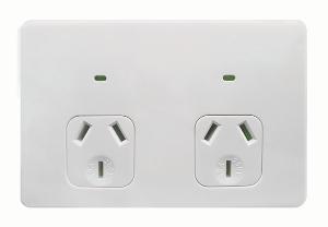 FLAT CAT AUTO DBL GPO 10A HORIZ MATT WHT FLAT CAT AUTO DBL GPO 10A HORIZ MATT WHT
