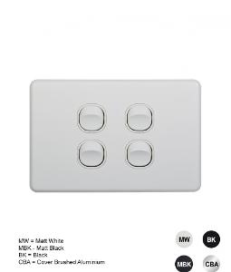 FLAT CAT SWITCH HORIZ 4G 16A WHITE FLAT CAT SWITCH HORIZ 4G 16A WHITE