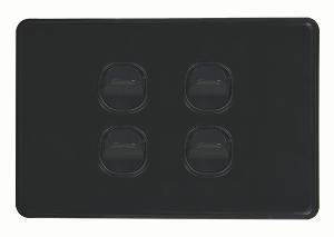 FLAT CAT SWITCH HORIZ 4G 16A BLACK FLAT CAT SWITCH HORIZ 4G 16A BLACK