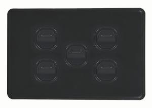 FLAT CAT SWITCH HORIZ 5G 16A BLACK FLAT CAT SWITCH HORIZ 5G 16A BLACK