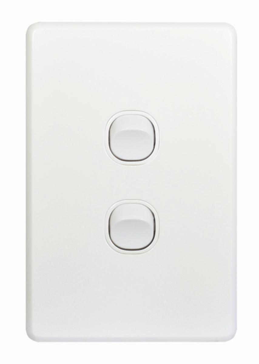 FLAT CAT SWITCH VERT 2G 16A WHITE